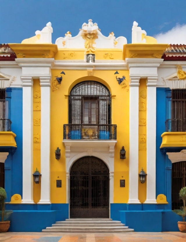 Fachada de la casa de cultura en Cundinamarca